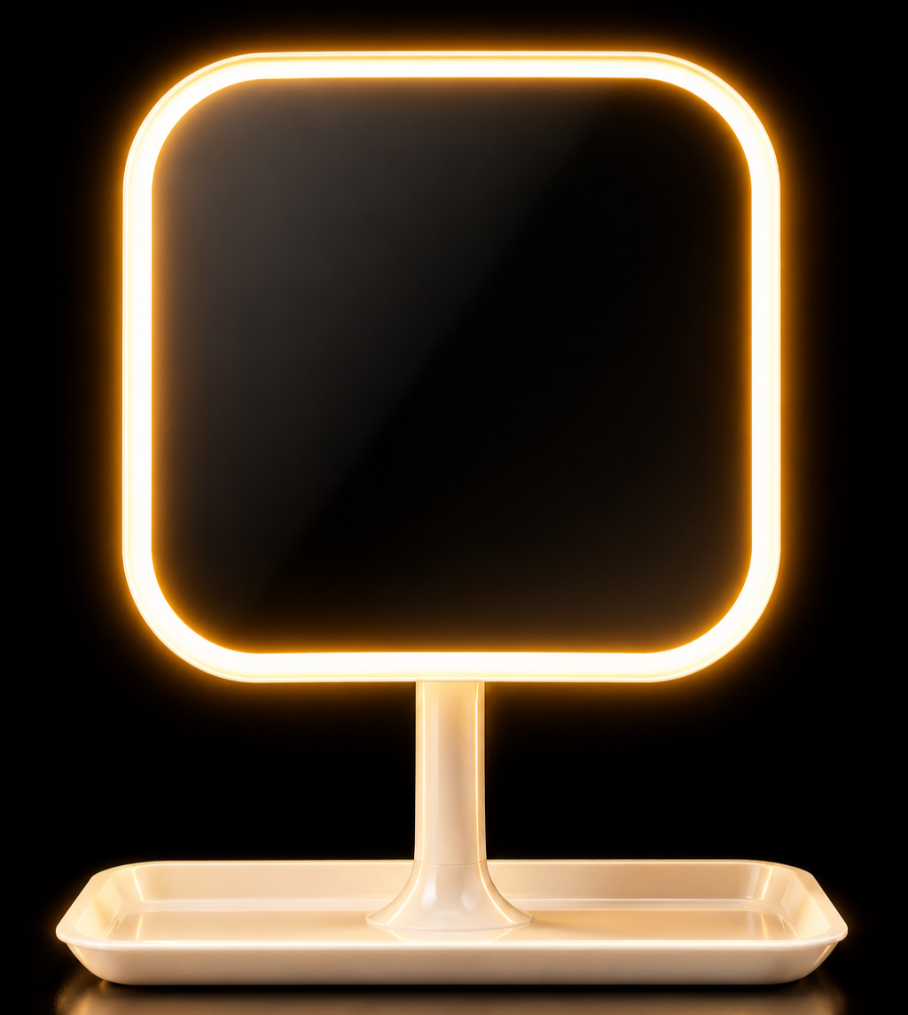 LED Makeup Mirror, Vanity Mirror with Front Light, 3 Light Modes Rechargeable Makeup Cosmetic Mirror